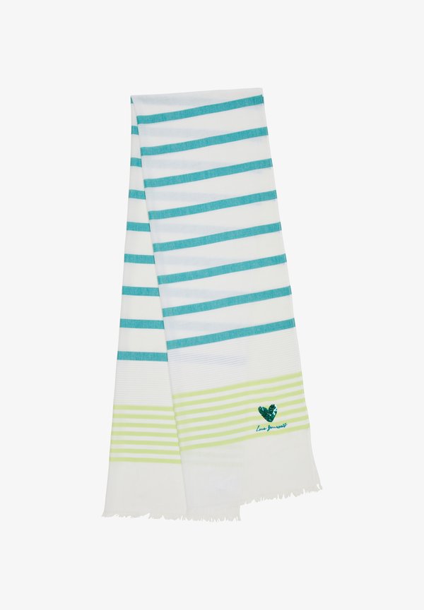 s.Oliver MIT STREIFEN - Scarf - weiß