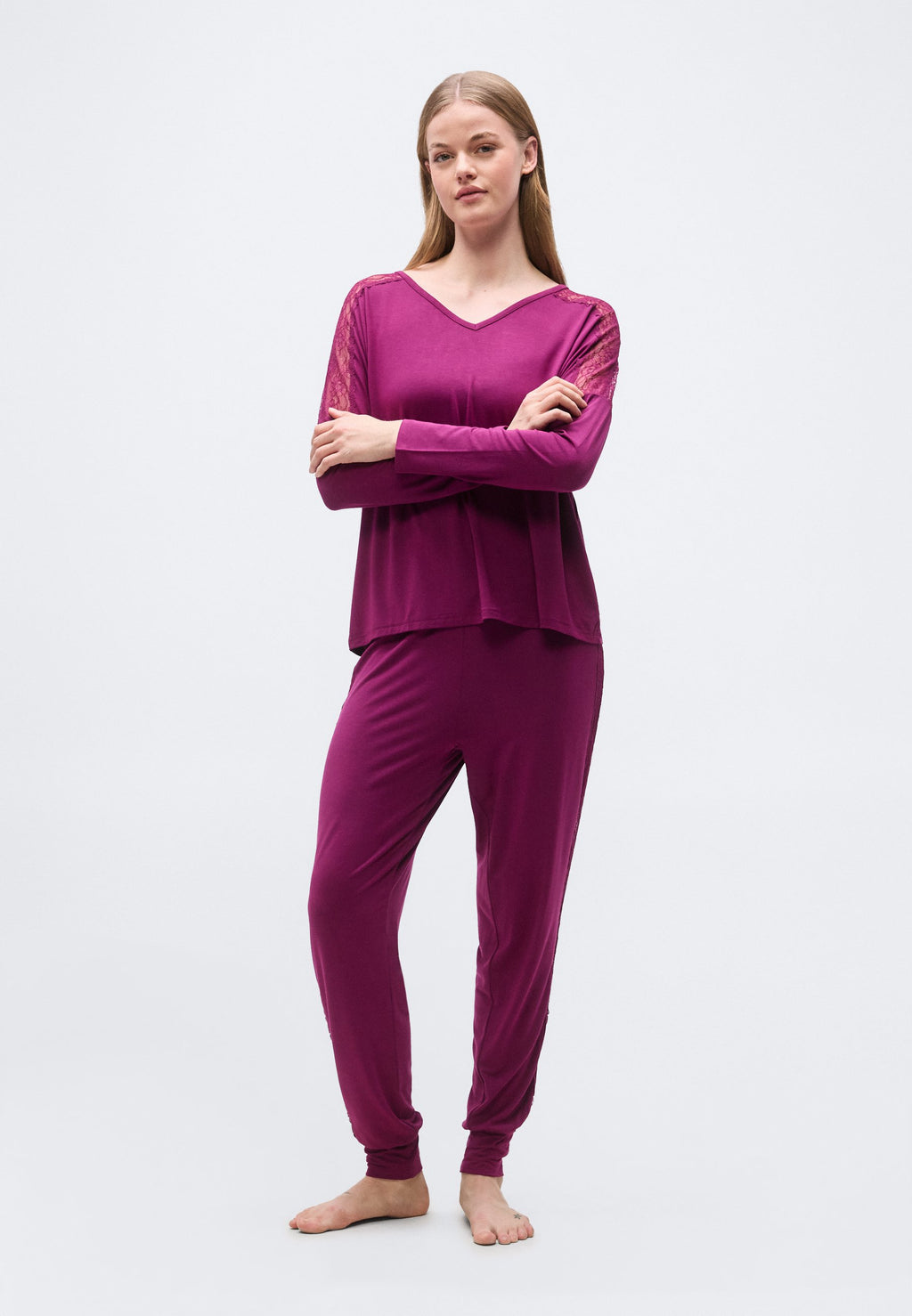 Anna Field MODAL & LACE NIGHTWEAR SET WITH LACE DETAIL