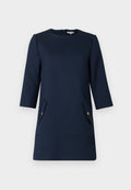 TEXTURED WOOL BLEND MINI SHIFT DRESS Media 1