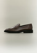 Calvin Klein SQUARE LOAFER  - Slip-ons - potting soil/black