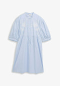 TOM TAILOR TOM TAILOR KLEIDER & JUMPSUITS LOOSE FIT KLEID MIT BLUMEN-STICKEREI - Shirt dress - kentucky blue