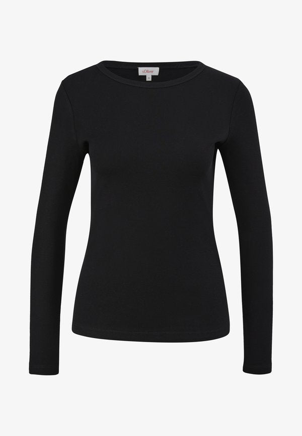 s.Oliver LONGSLEEVE - Long sleeved top - schwarz