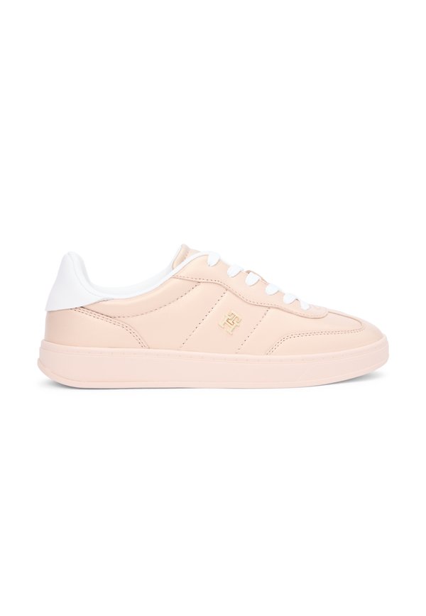 Tommy Hilfiger TH MONOGRAM METALLIC TRAINERS WITH LEATHER