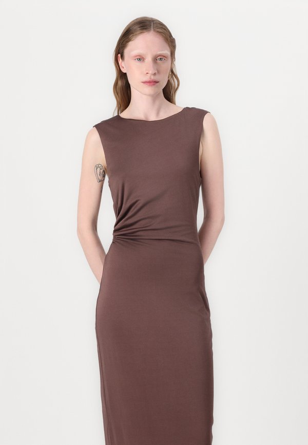 Malina MARQUIS RUCHED CUT OUT MIDI DRESS