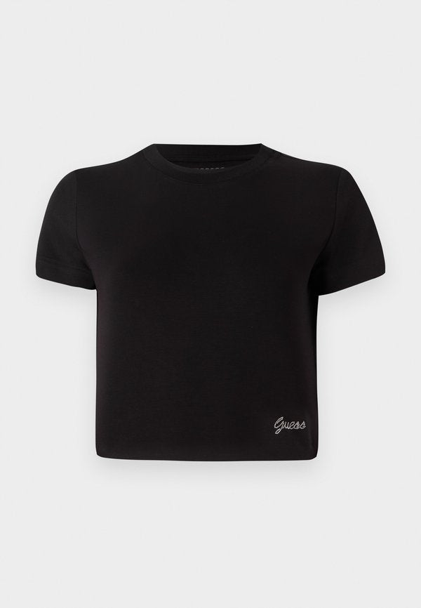 Guess SS BASIC MINI LOGO TEE - Basic T-shirt - jet black