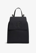 Tommy Hilfiger LOGO FLAP BACKPACK - Backpack - black