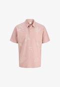 Jack & Jones MIT BOTANIK-STICKEREI KURZARM - Polo shirt - rosa