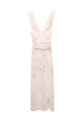 PULL&BEAR FLORAL HALTER MIDI