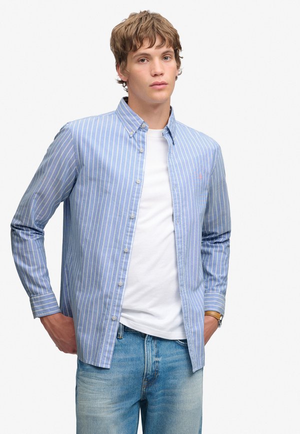 Superdry & Co CLASSIC OXFORD LONG SLEEVE - Shirt - broker blue stripe