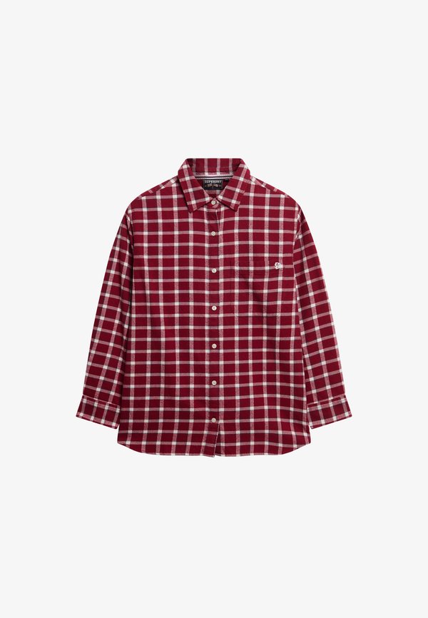 Superdry & Co Button-down blouse - burgundy check