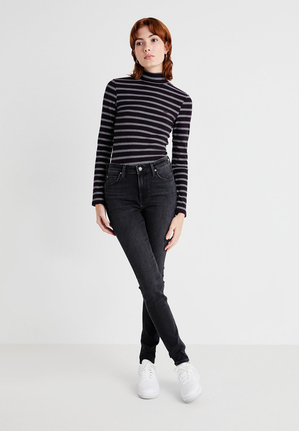 Lee RIBBED LS HIGH NECK