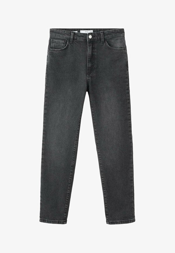 Mango Slim fit jeans - black denim