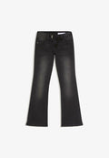 Bershka LOW-RISE  - Bootcut jeans - black