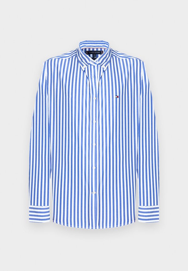 Tommy Hilfiger TH FLEX REGULAR FIT STRIPE POPLIN SHIRT - Shirt - wedge blue / stripe