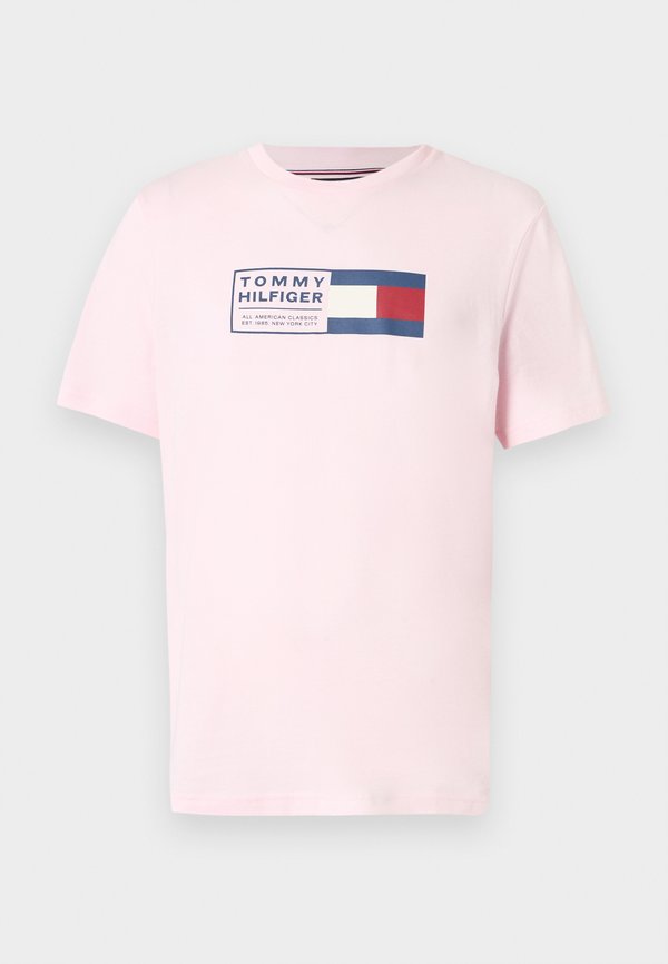 Tommy Hilfiger LOGO JERSEY CREW NECK T-SHIRT - Print T-shirt - pink
