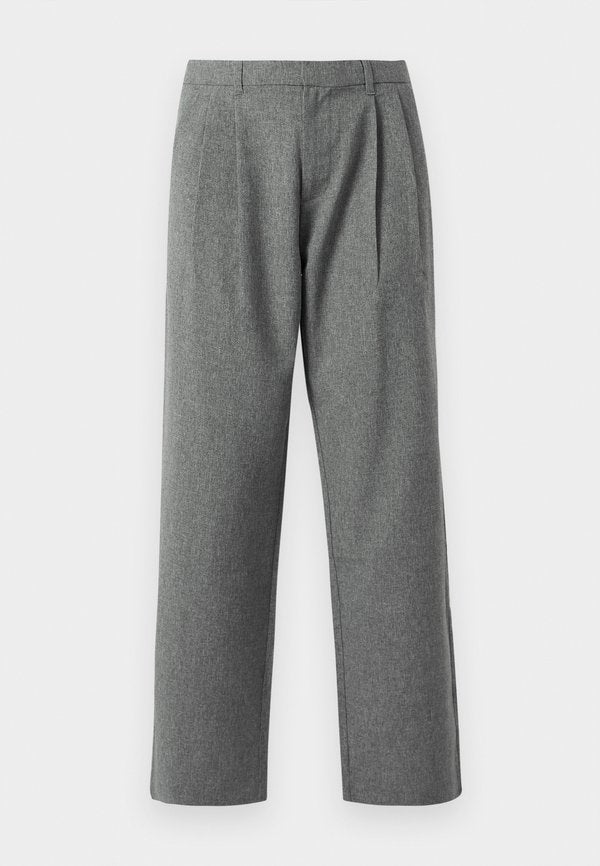 Jack & Jones Classic Wide Leg Fit - Trousers - dark grey melange