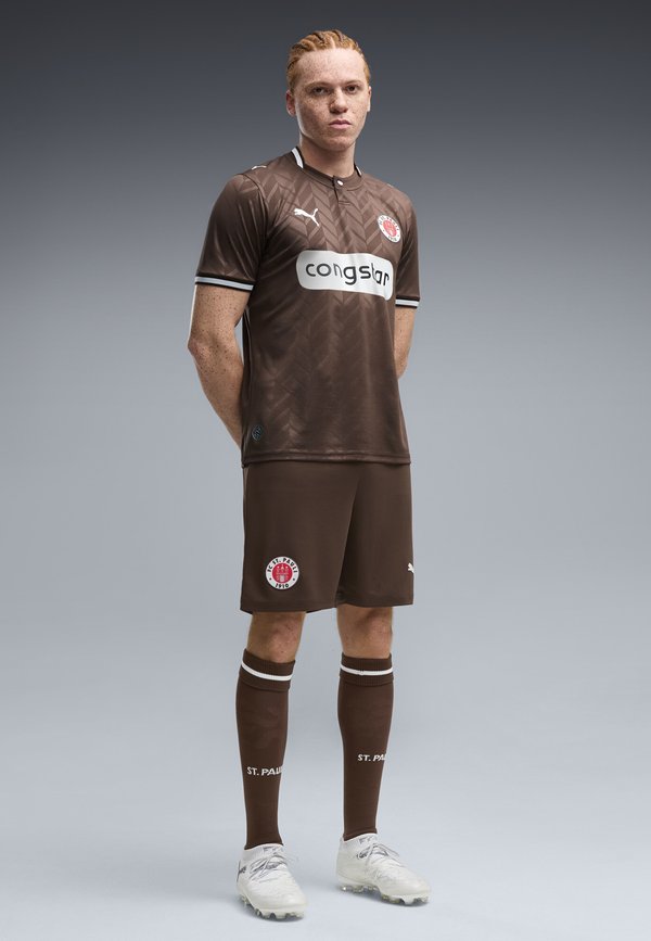 Puma FC ST. PAULI 26/27 SHORTS - Sports shorts - espresso brown- white