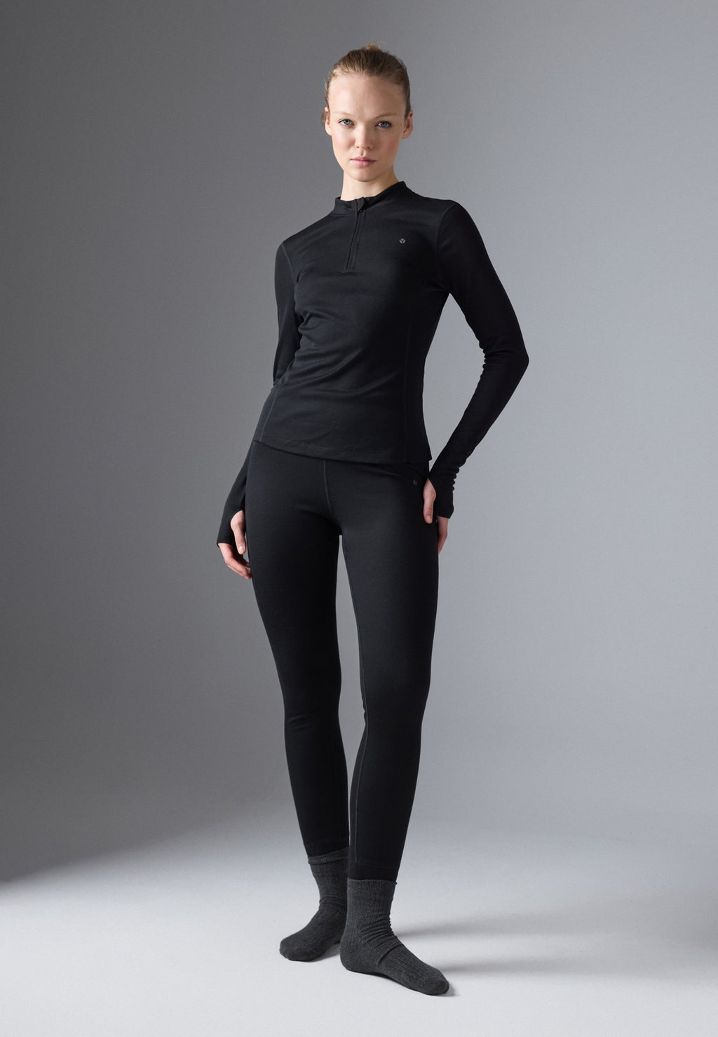 Even&Odd active 2 PIECE LONG SLEEVE WITH 1/4 ZIP TOP AND LEGGINGS SET