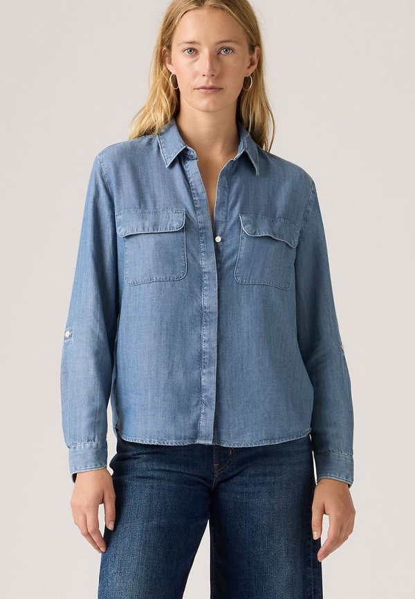 Levi's® ELAINE UTILITY GD - Button-down blouse - crushed berry tint – medium indigo