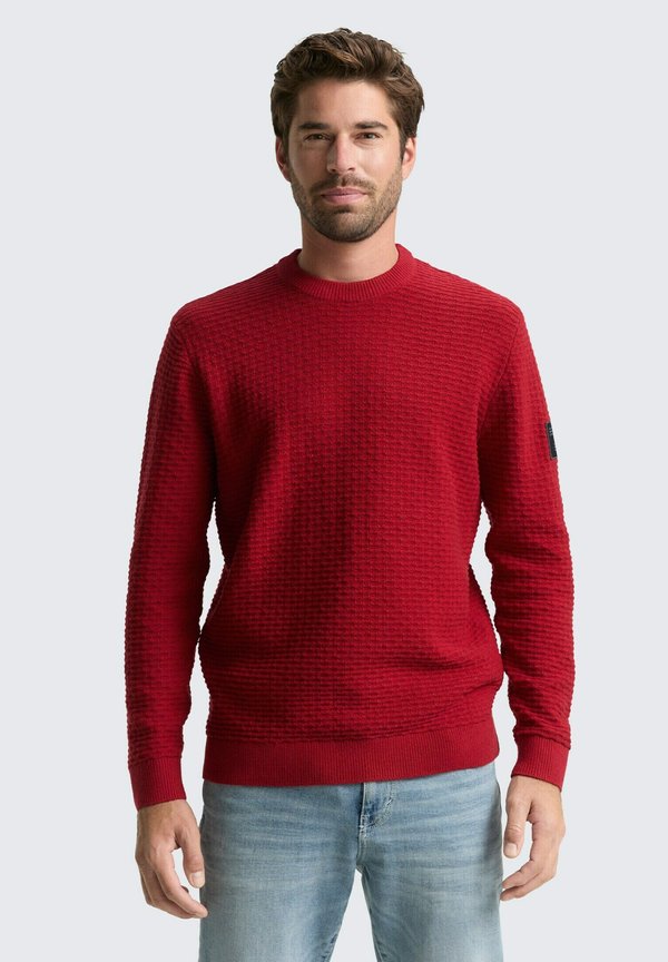 TOM TAILOR MIT RUNDHALSAUSSCHNITT - Jumper - coach red