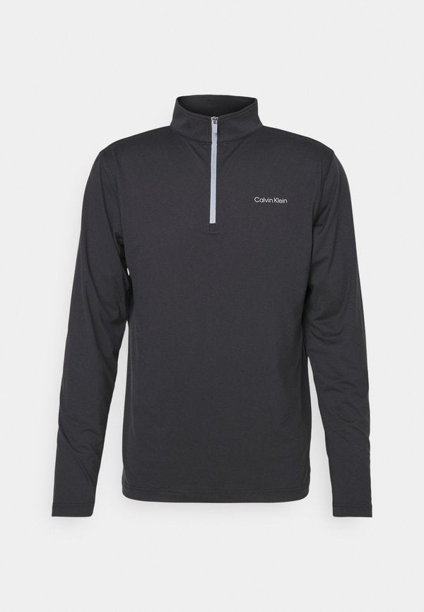 Calvin Klein Golf NEWPORT HALF ZIP - Long sleeved top - black