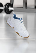 Nike Performance AIR MONARCH IV - Training shoe - white/indigo storm/light brown