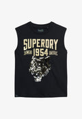 Superdry & Co EMBELLISHED ARCHIVE TANK - Top - jet black