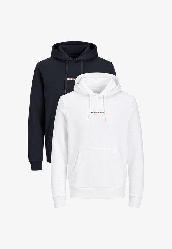 Jack & Jones 2 PACK - Hoodie - navy blazer d w