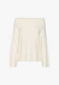 Vero Moda VMBOOM OFF SHOULDER - Jumper - birch detail melange