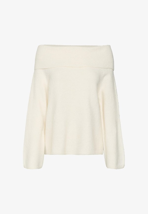 Vero Moda VMBOOM OFF SHOULDER - Jumper - birch detail melange