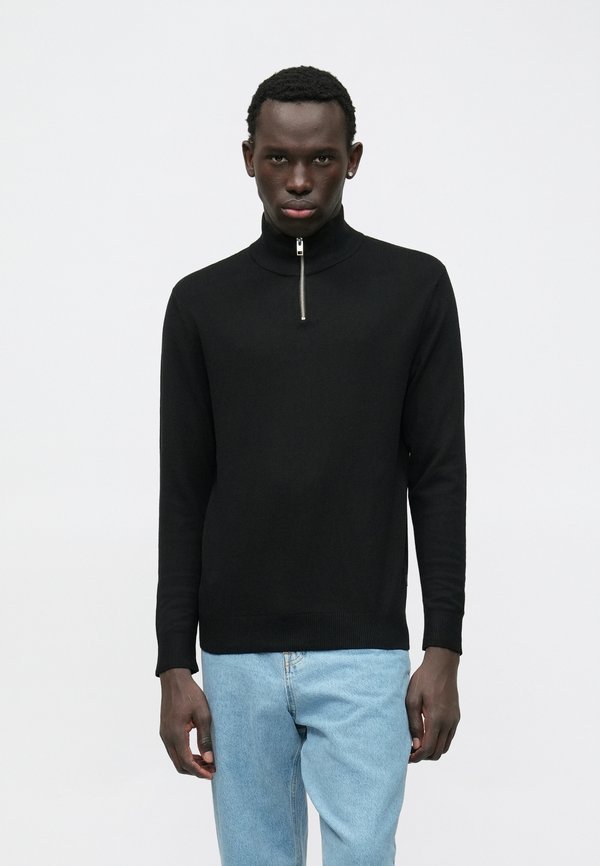 Jack & Jones JJEEMIL HALF ZIP - Jumper - black