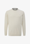 s.Oliver STRICKPULLOVER MIT LOGO-STICKEREI - Jumper - wollweiß