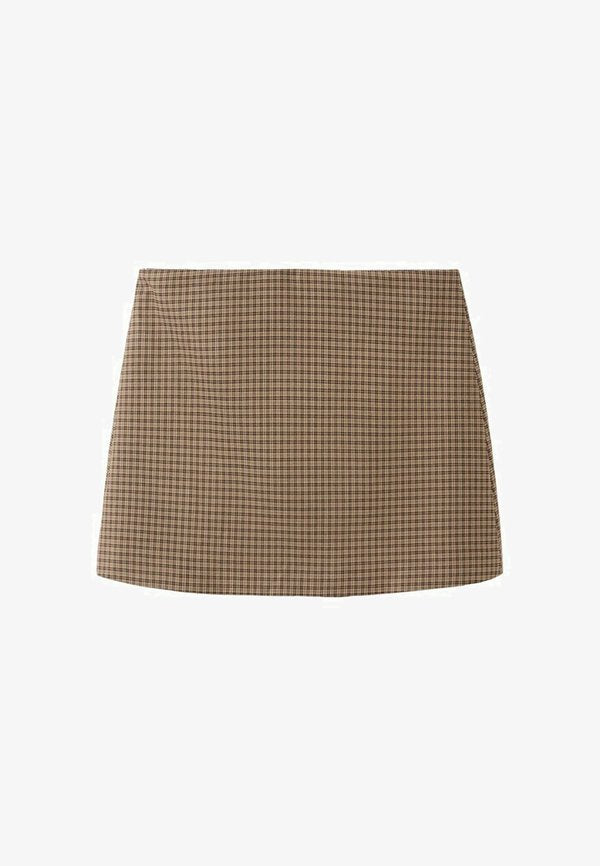 Mango A-line skirt - brown