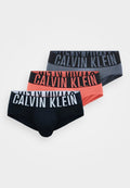 Calvin Klein Underwear INTENSE POWER 3 PACK  - Briefs - black/turbulence/vermillion brown
