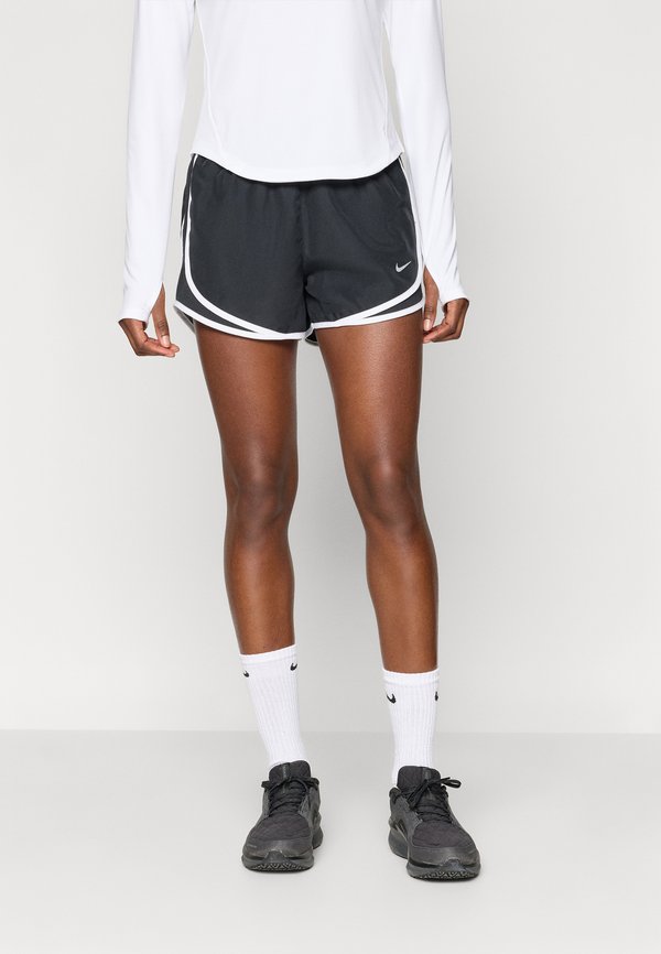 Nike Performance TEMPO SHORT - Sports shorts - black/white/reflective silver-coloured
