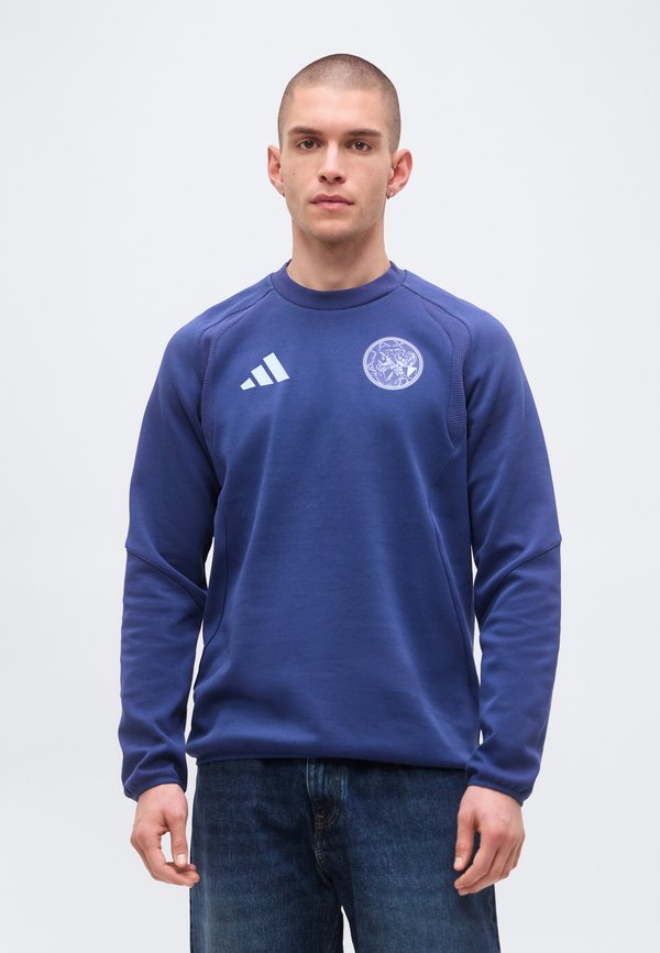 adidas Performance AJAX AMSTERDAM TIRO TRAVEL CREW - Sweatshirt - tech indigo
