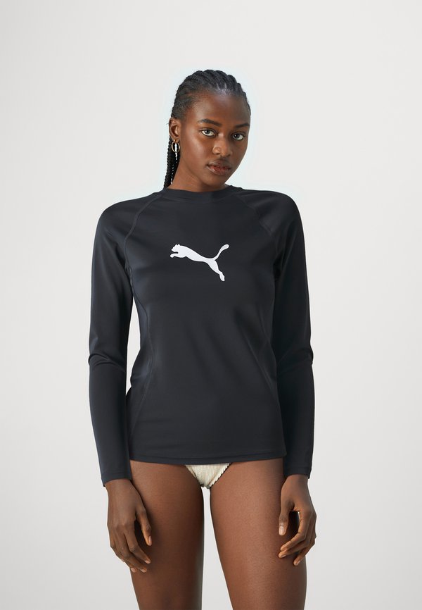 Puma SWIM WOMEN LONG SLEEVE RASH GUARD - Bikini top - black