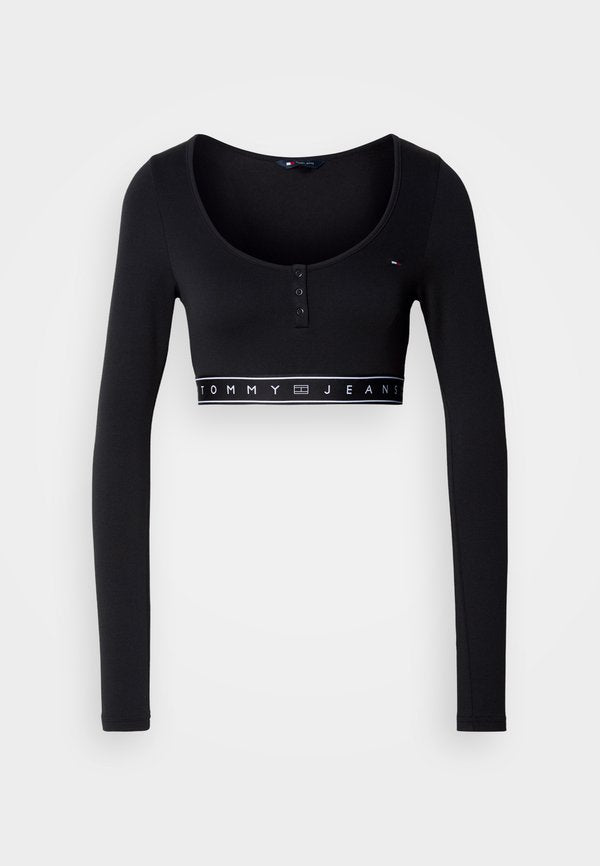 Tommy Jeans LONG SLEEVE SLIM CROP TOP