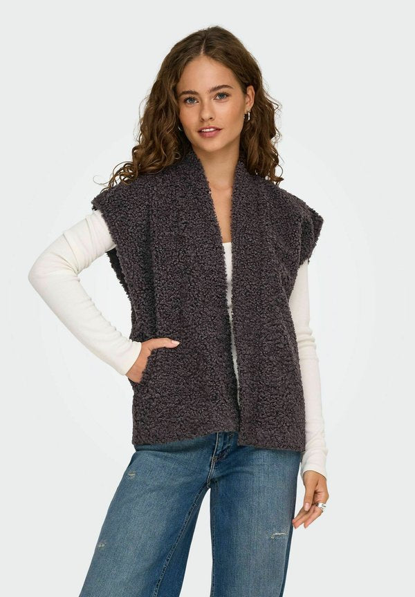 ONLY ONLY - Waistcoat - seal brown