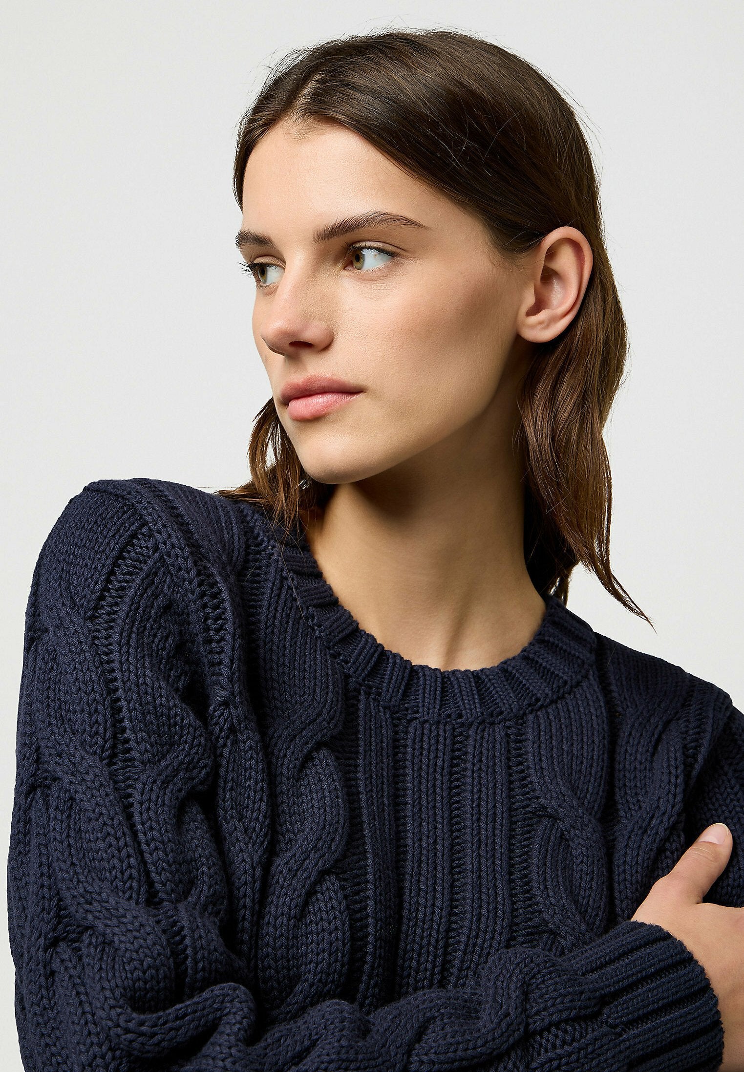 Wrangler LONG SLEEVE CABLE CREW - REGULAR FIT
