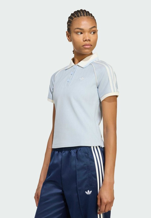 adidas Originals TWEED POLO - Polo shirt - crystal sky