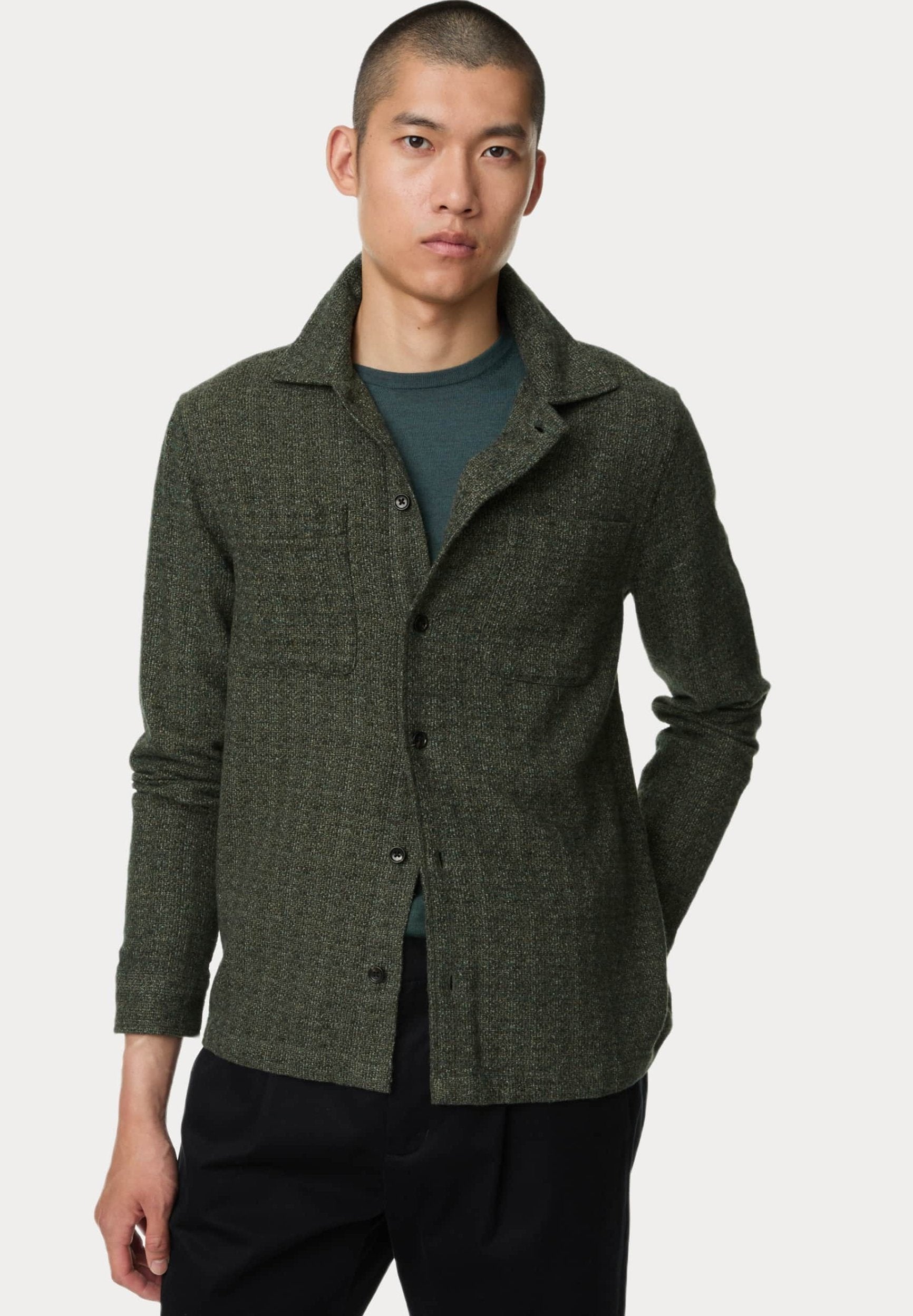 Marks & Spencer PURE COTTON TEXTURED OVER SHIRT