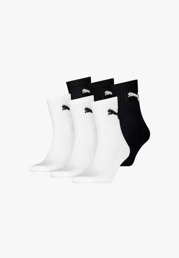 Puma UNISEX  6 PAAR - CREW  - Socks - weiß schwarz