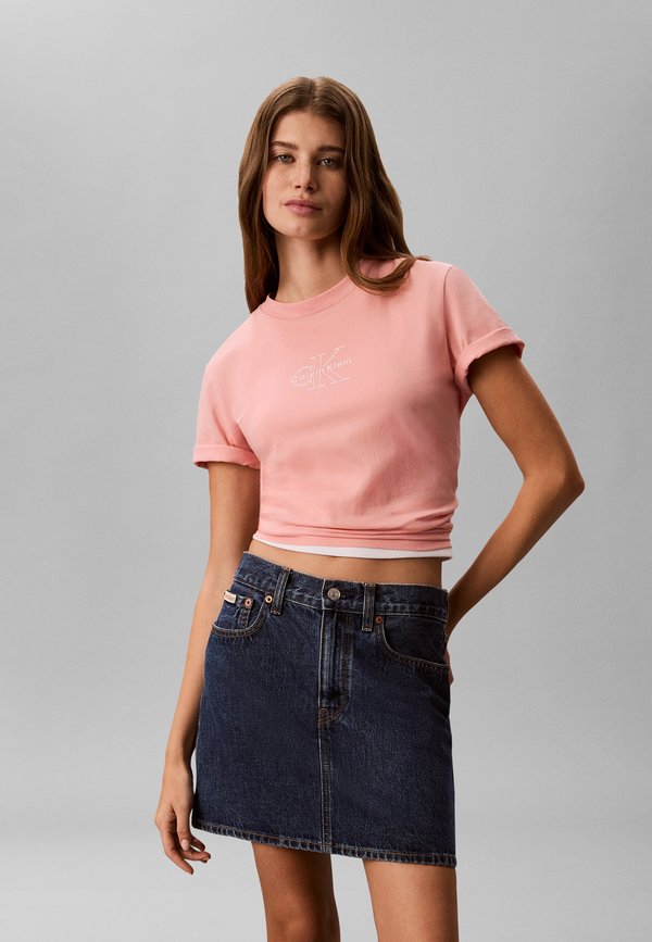 Calvin Klein Jeans CLASSIC SEASONAL MONOLOGO TEE - Basic T-shirt - light red