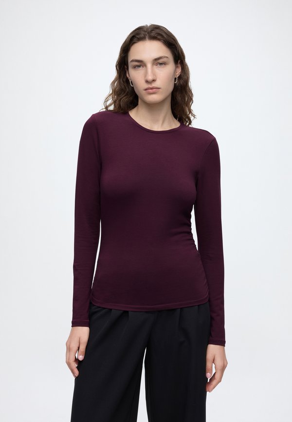 ONLY ONLMIRA LIFE RUCHING - Long sleeved top - winetasting