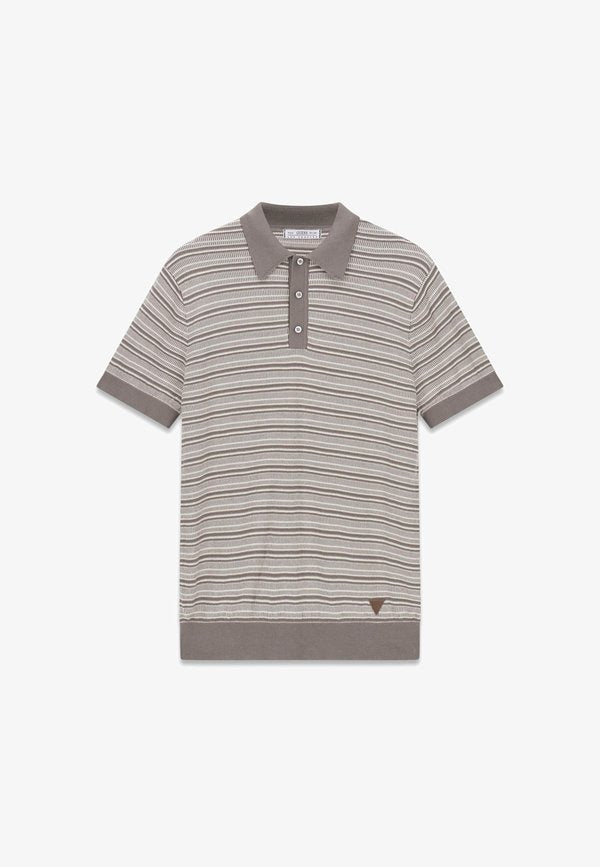 Guess GESTREIFTER POLOPULLOVER - Polo shirt - mehrfarbig grün