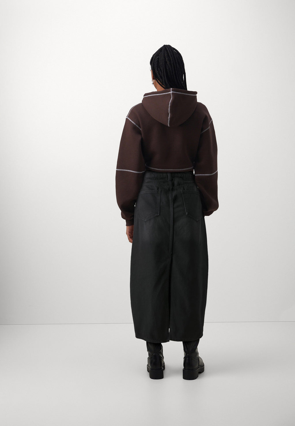 ONLY ONLAYOE BACK SLIT MIDI SKIRT