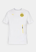 Puma BVB POCKET TEE - Club wear - silver-coloured mist/faster yellow