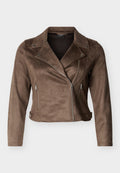 Vero Moda Curve VMCJOSE SHORT JACKET NOOS CUR - Faux leather jacket - chocolate chip