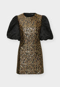 Sister Jane CHERIE LEOPARD JACQUARD MINI DRESS
